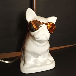 Fabulous French Bulldog ceramic table lamp